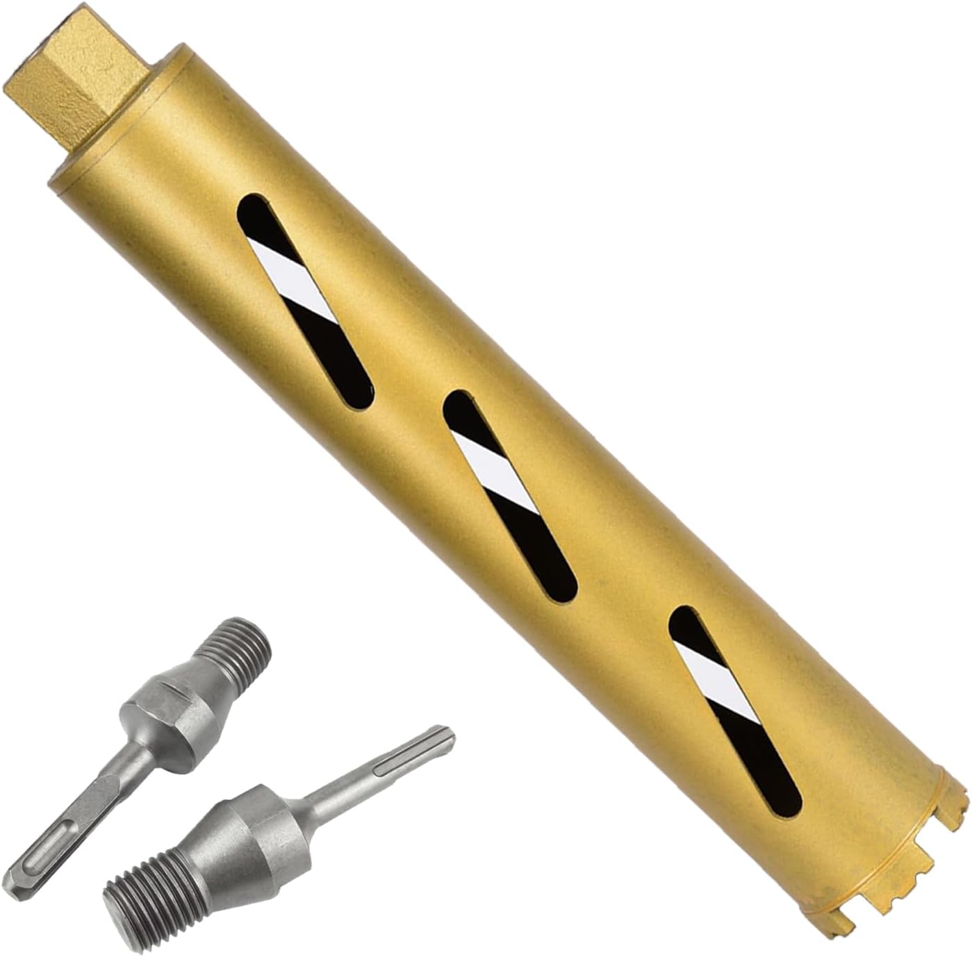 2" Dry Core Drill Bits for Cured Concrete with Rebar Brick Block Masonry etc 13in/330mm Drilling Depth，10mm Diamond Segment Height，2 Adapters