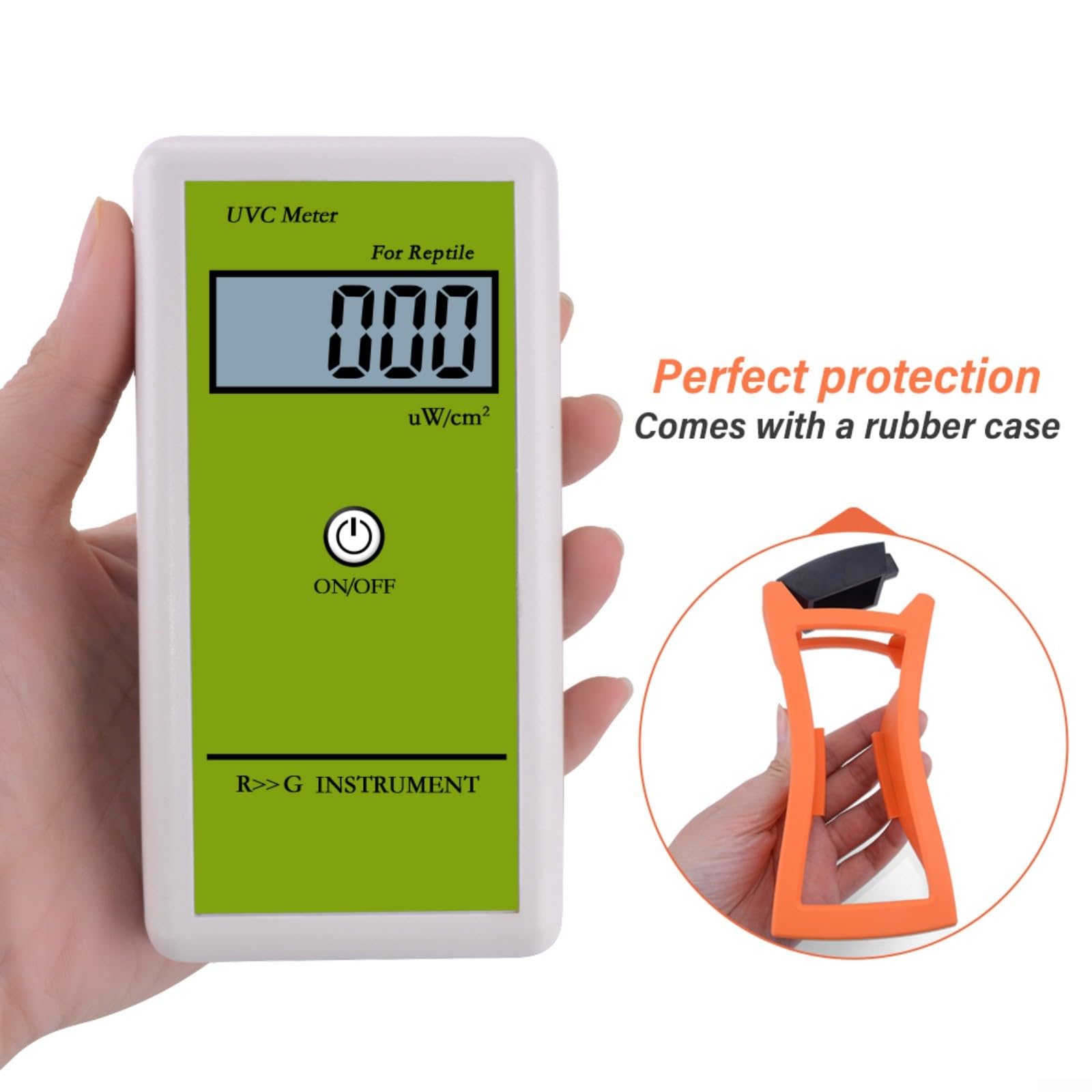 Rilevatore UVB, tester digitale LCD per lampada solare rettile, sensore di precisione 280-320 nm per monitoraggio di animali domestici, arancione