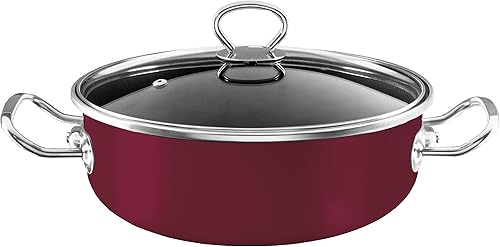 Miniatura 10 de Vasconia Elegance - Cacerola de 5 cuartos con tapa de vidrio (verde azulado) apta para lavavajillas, parrilla y horno hasta 480 ℉ (esmalte en verde