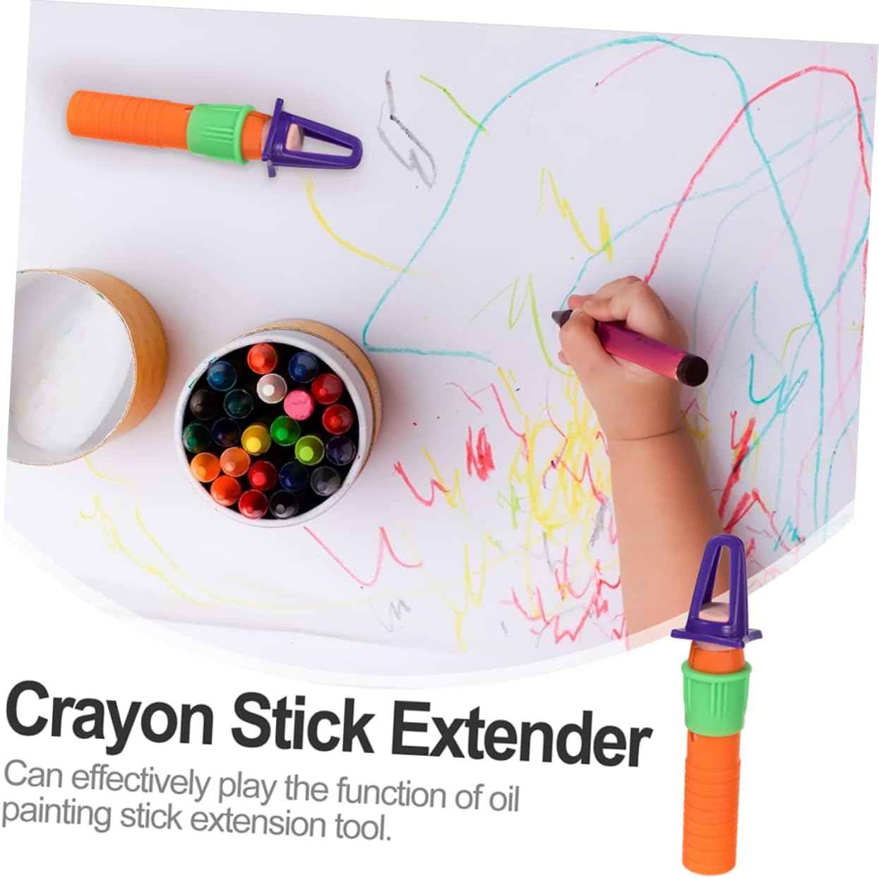20pcs Oil Pastel Extender Crayon Extension Holder and Sharpener Portable Lightweight for Artists Students