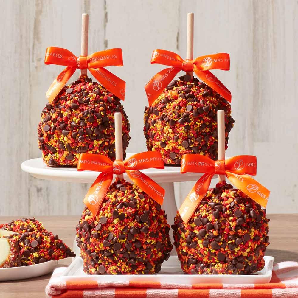【美品】エミール・ガレ★red and gold with prunes Fall Triple Chocolate Caramel Apple 4-Pack | Mrs Prindables