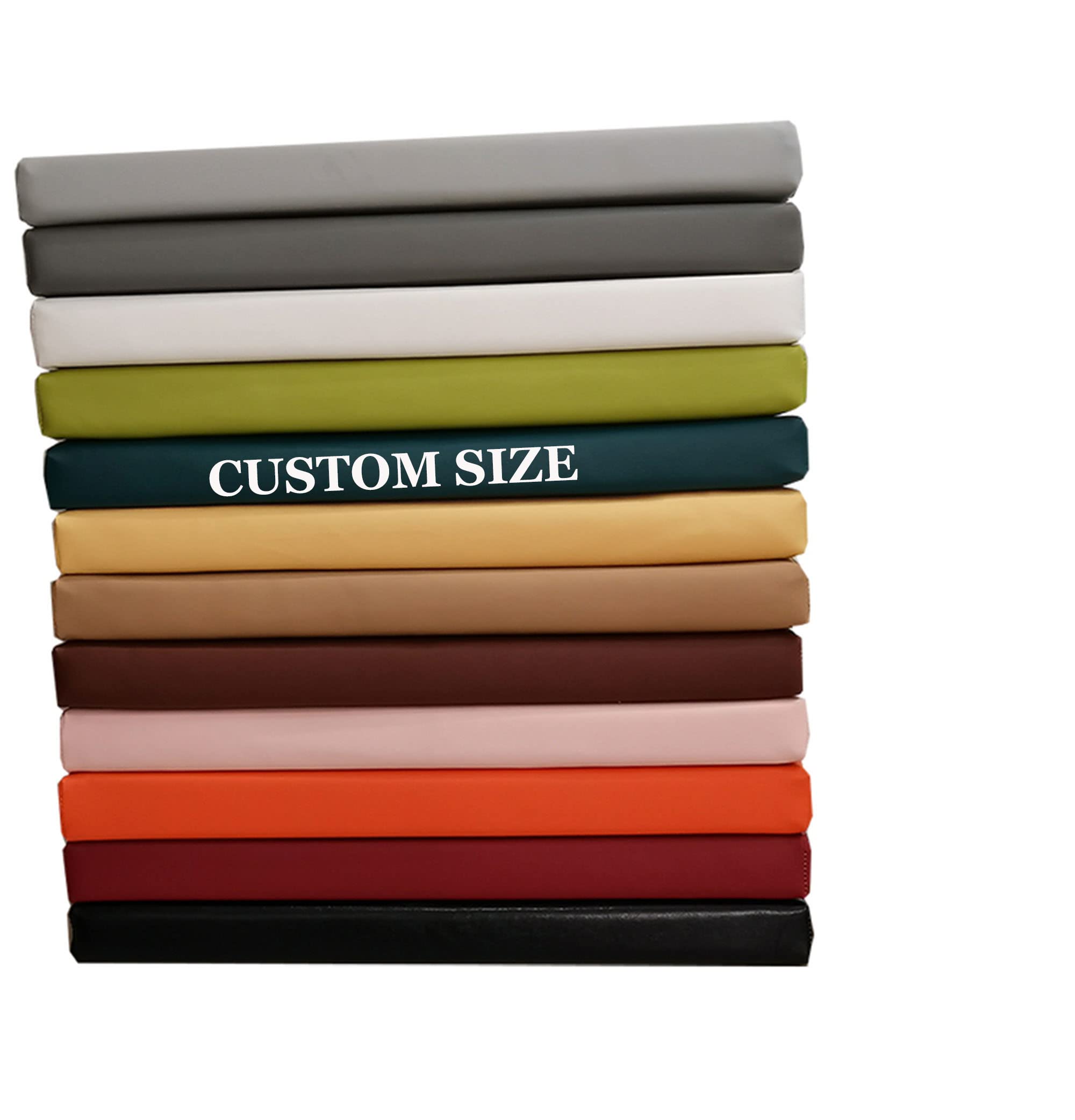 Custom Made Zippered PU Leather Bench Cushion Waterproof Seat Cushion Thick  Bench Seat Pad for Dining Chair Shoe Stool Garden Sofa Office Indoor