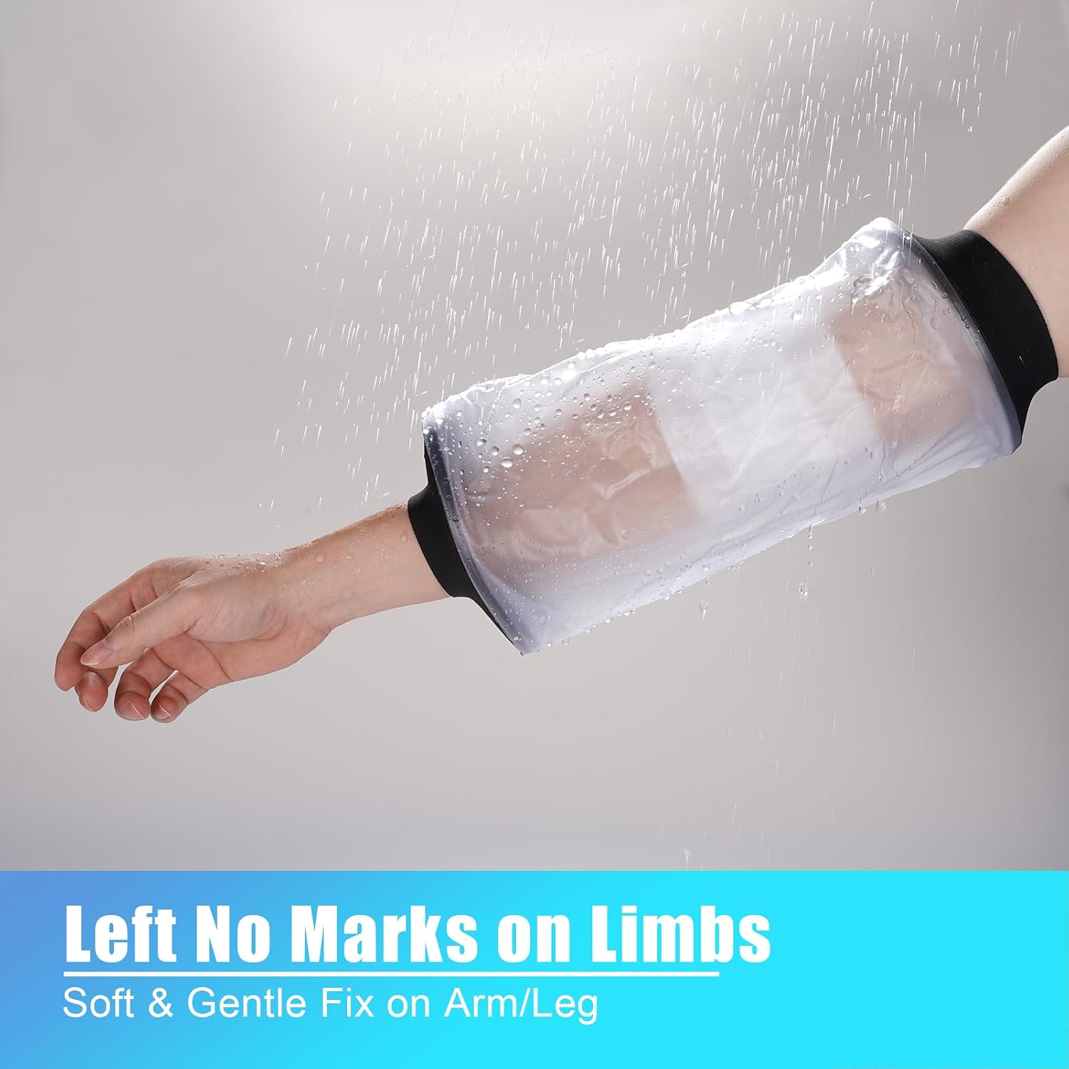 Cast Cover for Shower - Plus Size for Elbow Knee - Reusable Waterproof Protector for Shower After Surgery, Plastic Showering Sleeve for Wound, Bath Bag for Elbow, 14'-18' Available Adult