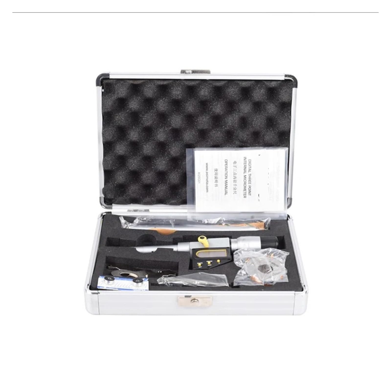 Digital Three-jaw Inner Diameter Micrometer, 12-150mm Three-Point Internal Measurement Aperture Hole(12-16mm 208-24-0)