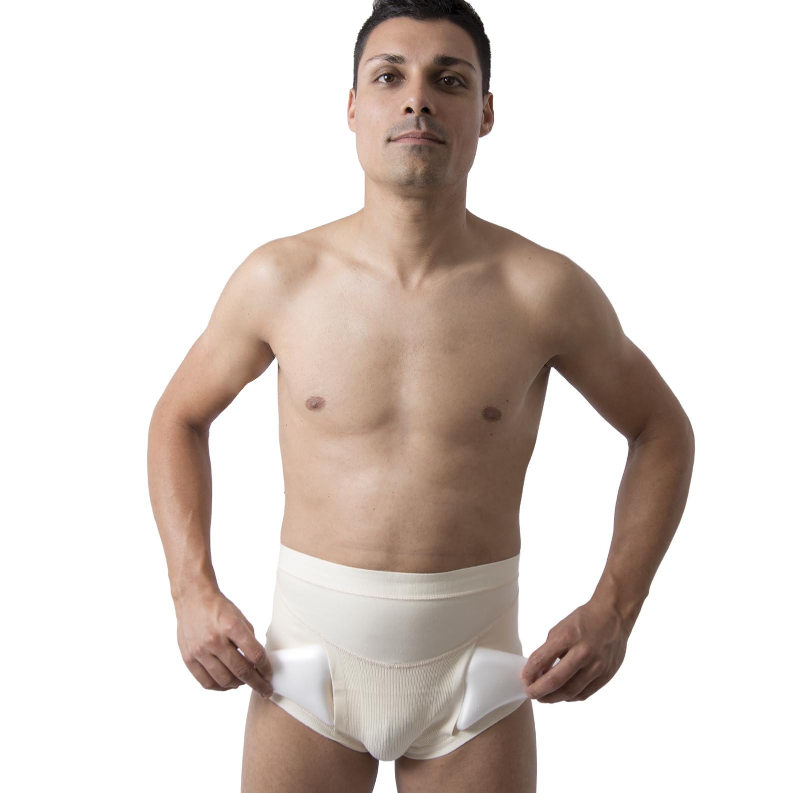 Beman 652 - Slip Erniario Inguinale Uomo Contenitivo a Compressione Forte Rinforzo Interno in Cotone con Predisposizione Pelota per Contenimento Ernia Inguinale Uomo