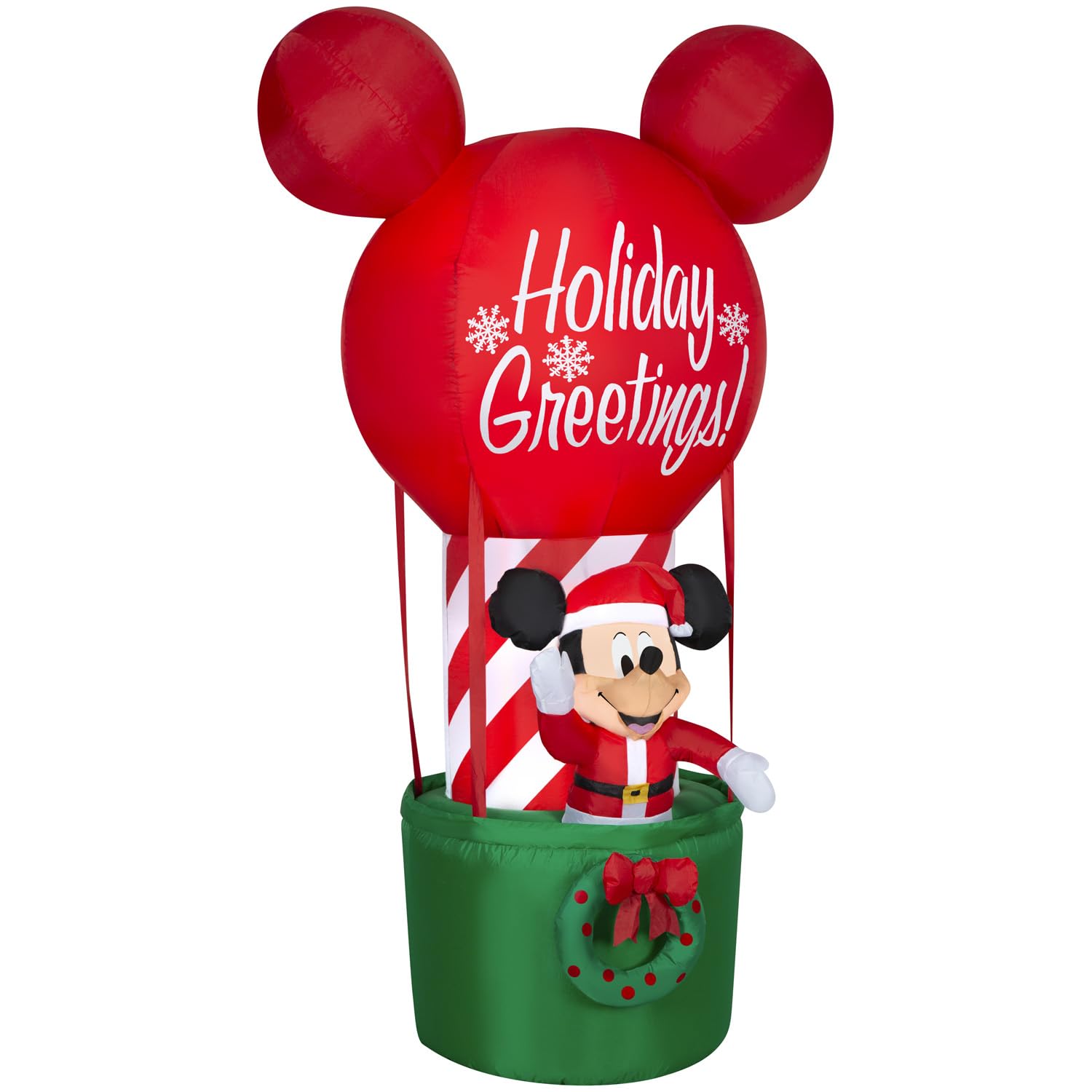 Gemmy Christmas Inflatable Mickey Mouse in Hot Air Balloon, 7 ft Tall, Multi