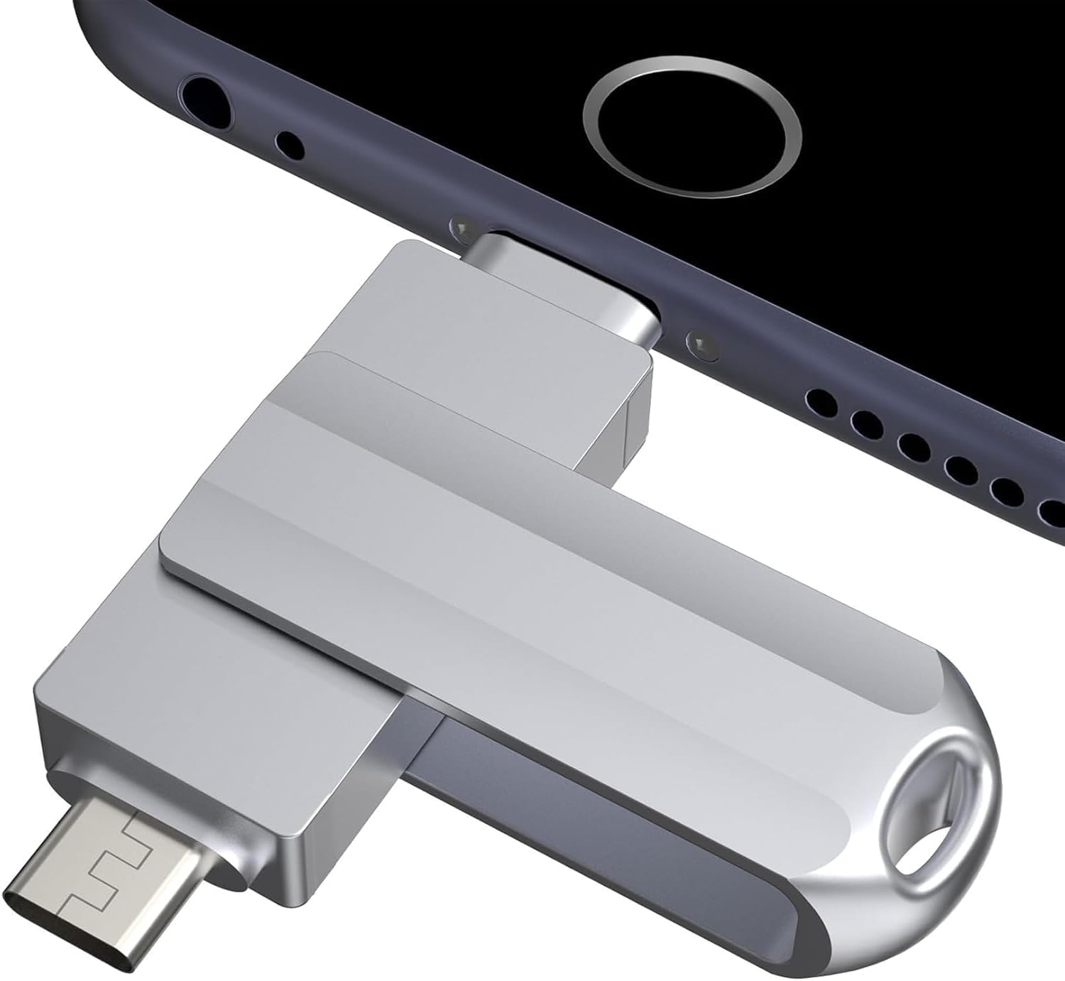 Flash Drive for iPhone/iPad, USB-C Photo Stick with USB-A Adapter