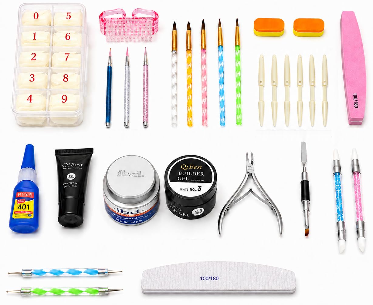 SKINPLUS Professional Nail Art Combo Kit (16 Essential Tools) – Complete Nail Art & Acrylic/Poly Gel Set-image-12