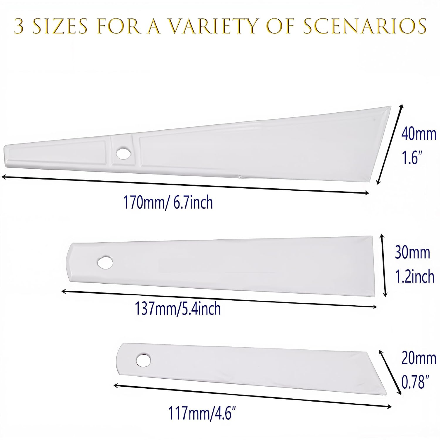 3 Pcs Plastic Glue Spreader Applicator, Reusable Plastic Putty Knife Smear Spreaders Mini Glue Sticks for Leather Craft DIY Art, Woodworking Tool