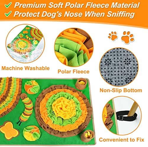 Vivifying Snuffle Mat for Dogs,23 x 35 inch Dog Snuffle Mat for Slow Eating and Foraging Skills, Interactive Feeding Game for Boredom and Mental Stimulation