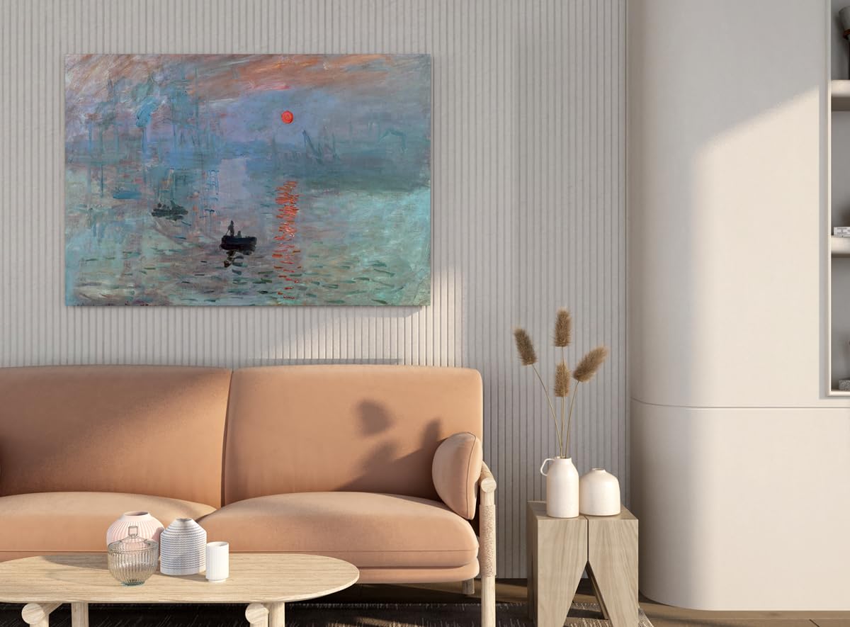 Quadro Mattina sulla Senna di Claude Monet stampa su tela falso d'autore