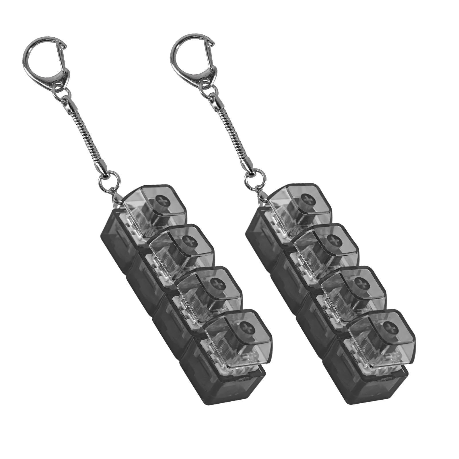 XQC 2PCS Keyboard Fidget Toy - Silent Clicking Stress Relief Toy for Adults, Portable Sensory Anxiety Relief Keychain (Multicolor)-image-49