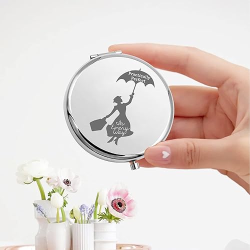 Miniatura 3 de KEYCHIN Espejo de bolsillo Mary Qoute para regalar a los fans de Mary Qoute, prácticamente perfecto en todos los sentidos, espejo compacto para