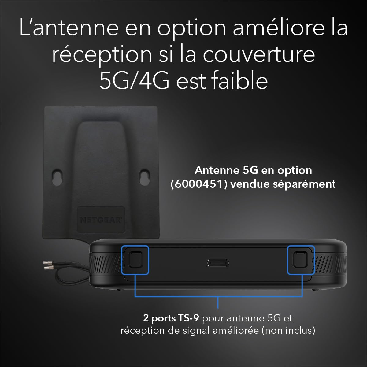 NETGEAR Nighthawk M3 (MH3150) | Routeur Mobile 5G WiFi 6 Jusqu’à 2,5 Gbit/s, Slot SIM débloqué | Mobile Hotspot pour Un Usage Personnel ou Professionnel | MiFi 5G/4G, Connexion Jusqu’à 32 appareils