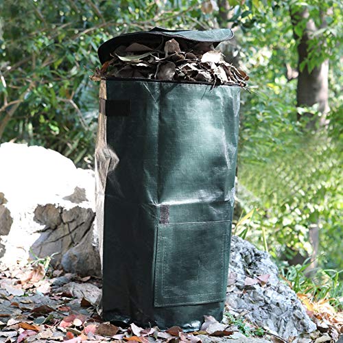 Sacco Multifunzione per Foglie da Giardino Sacco per Compost Organico Portatile Grande per Piantare Sacchi per Rifiuti da per Prato da Giardino 45x80 Cm