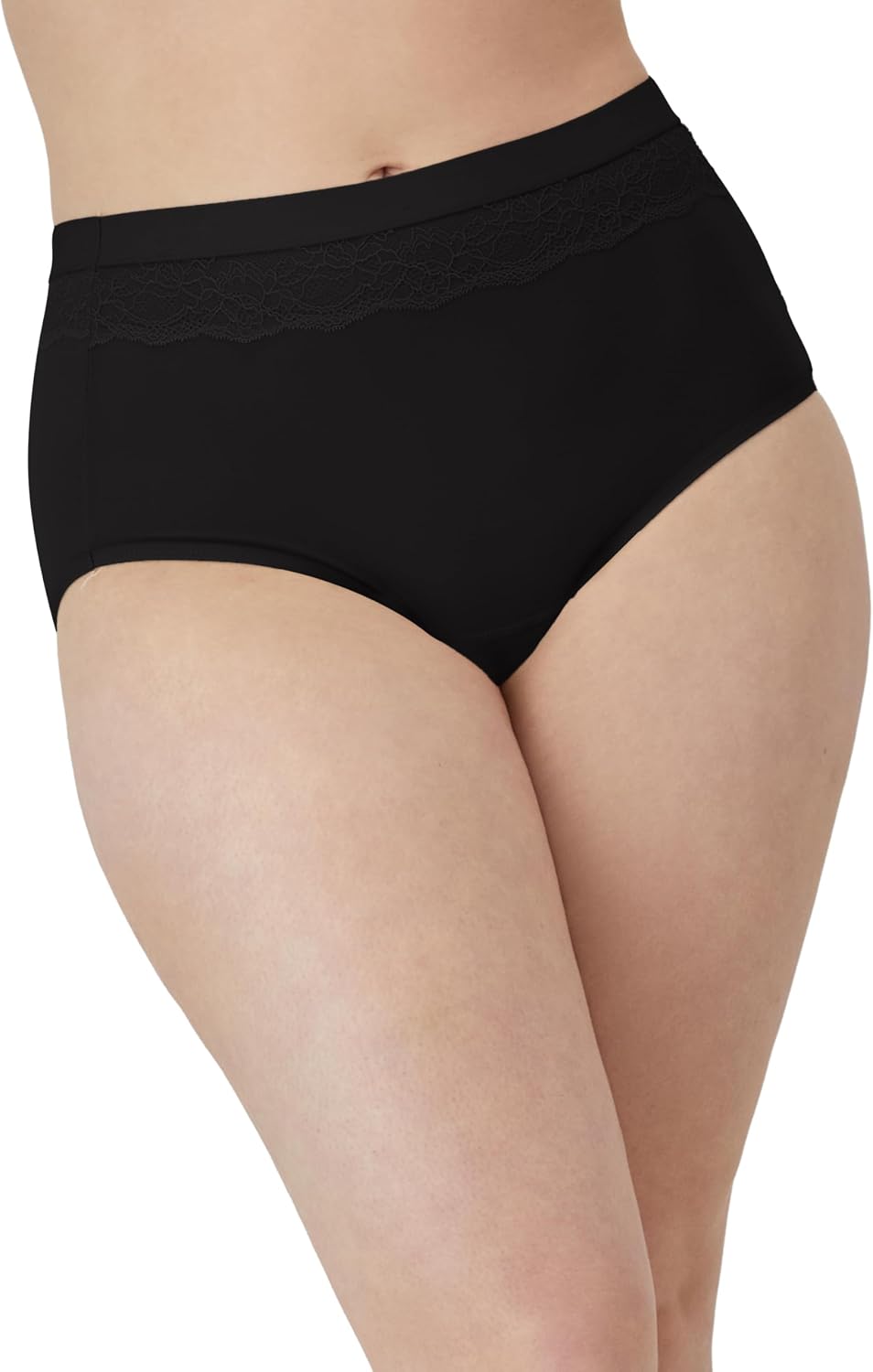 Bali Women’s Light Leak Period Protection Brief, Reusable Period Underwear, Women’s Absorbent Brief Panty