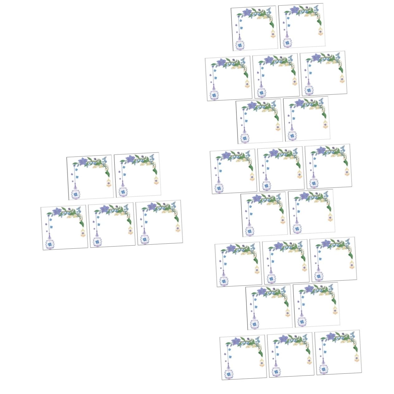 Autocollant de commutateur Alipis en PVC avec motifs de fleurs et oiseaux - Lot de 5 ensembles