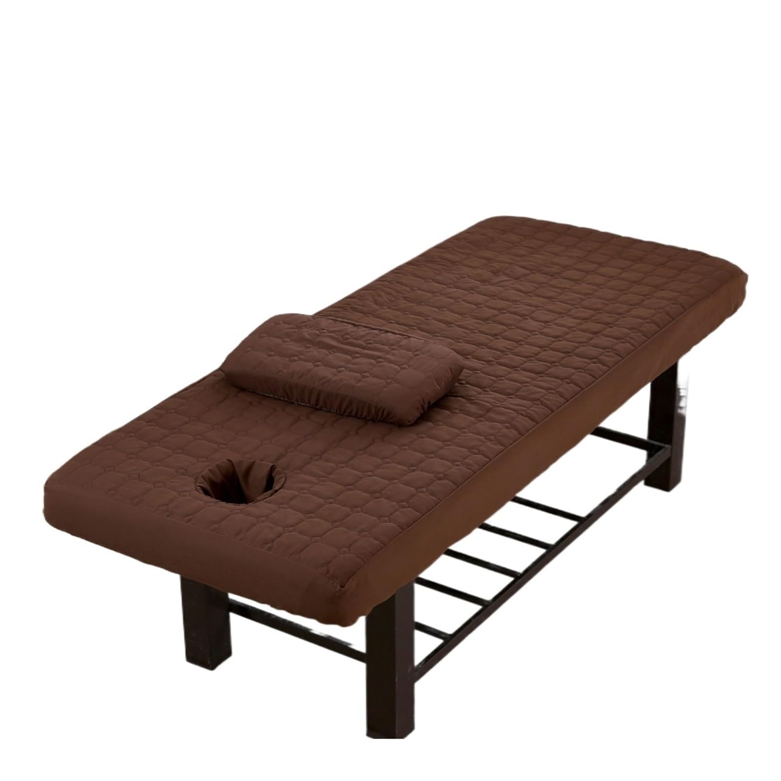 Sabanas Camilla Masaje Sábana ajustable antideslizante for salón de belleza, mesa masaje, antipolvo, funda for cama SPA, colcha con almohada(Coffee,60x180)