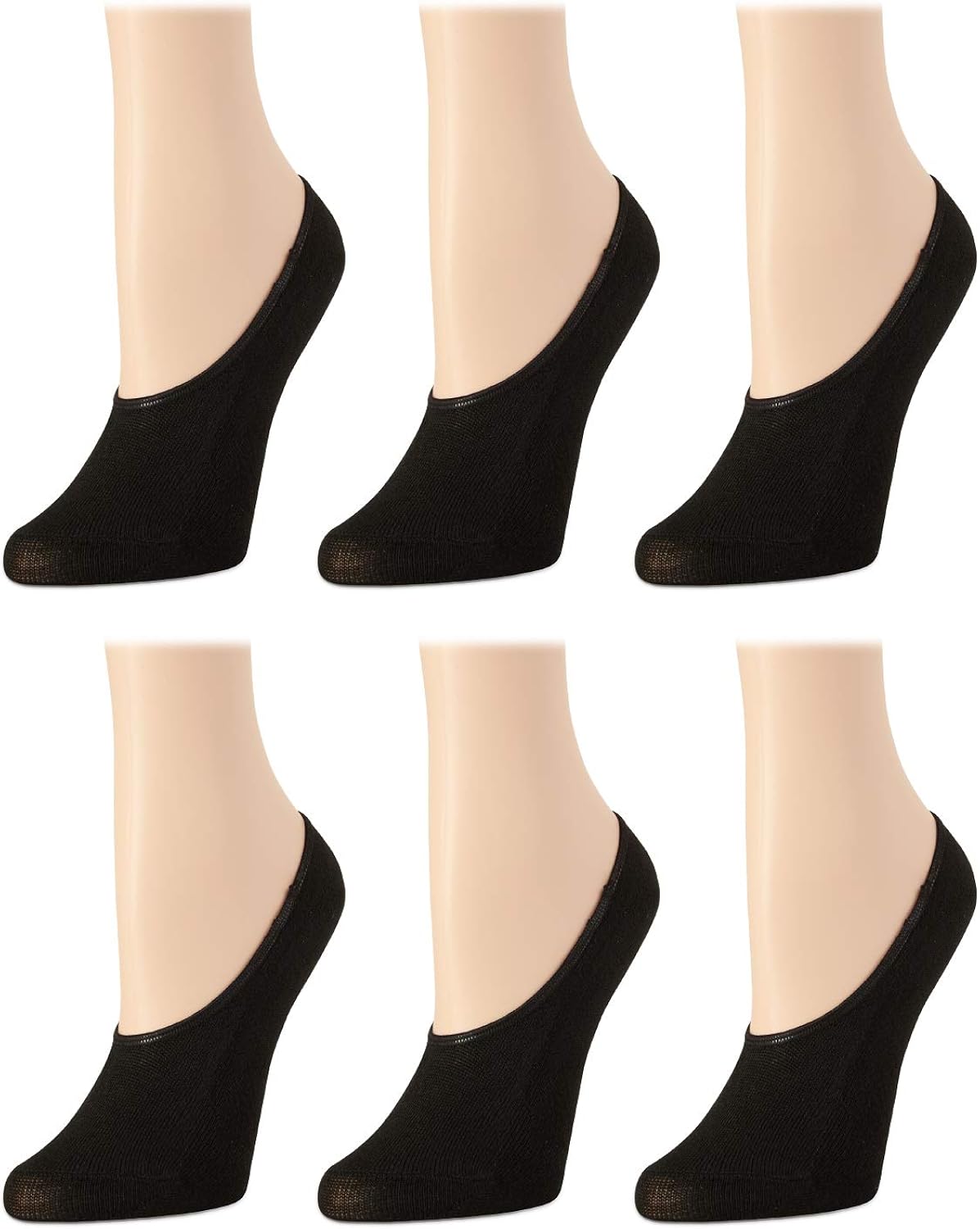 Body Glove Women’s Socks – Liner Socks with No-Slip Heel 6 Pack