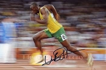 Usain Bolt ウサイン・ボルト サイン入りブランドカード（ハガキ大