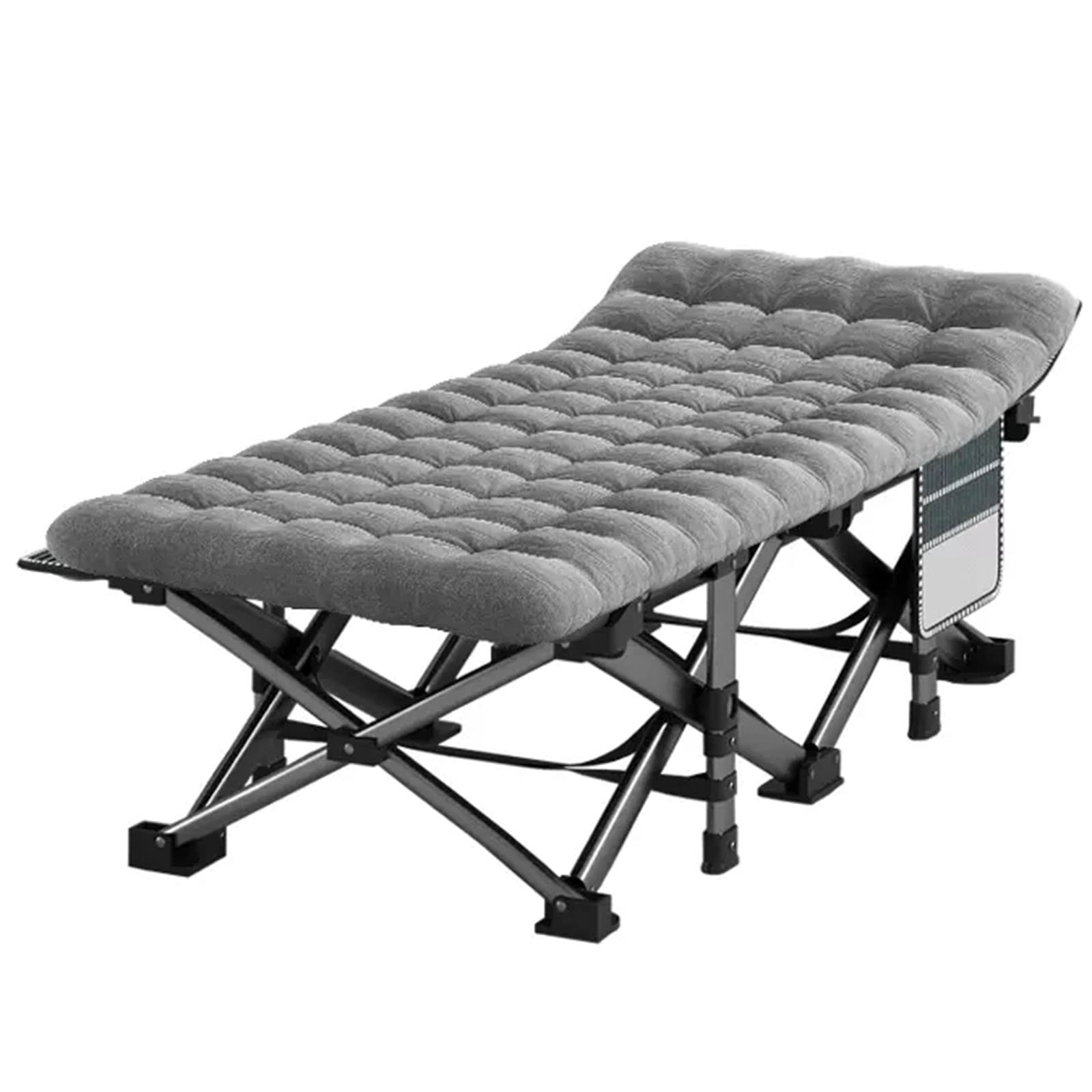 ZTGL Lettino Pieghevole da Campeggio per Adulti con Materasso, Letto per Ospiti, Cuscini e organizzatori da Viaggio per Outdoor Camping Mountaineering Escursionismo Spiaggia,A + Cotton Mattress