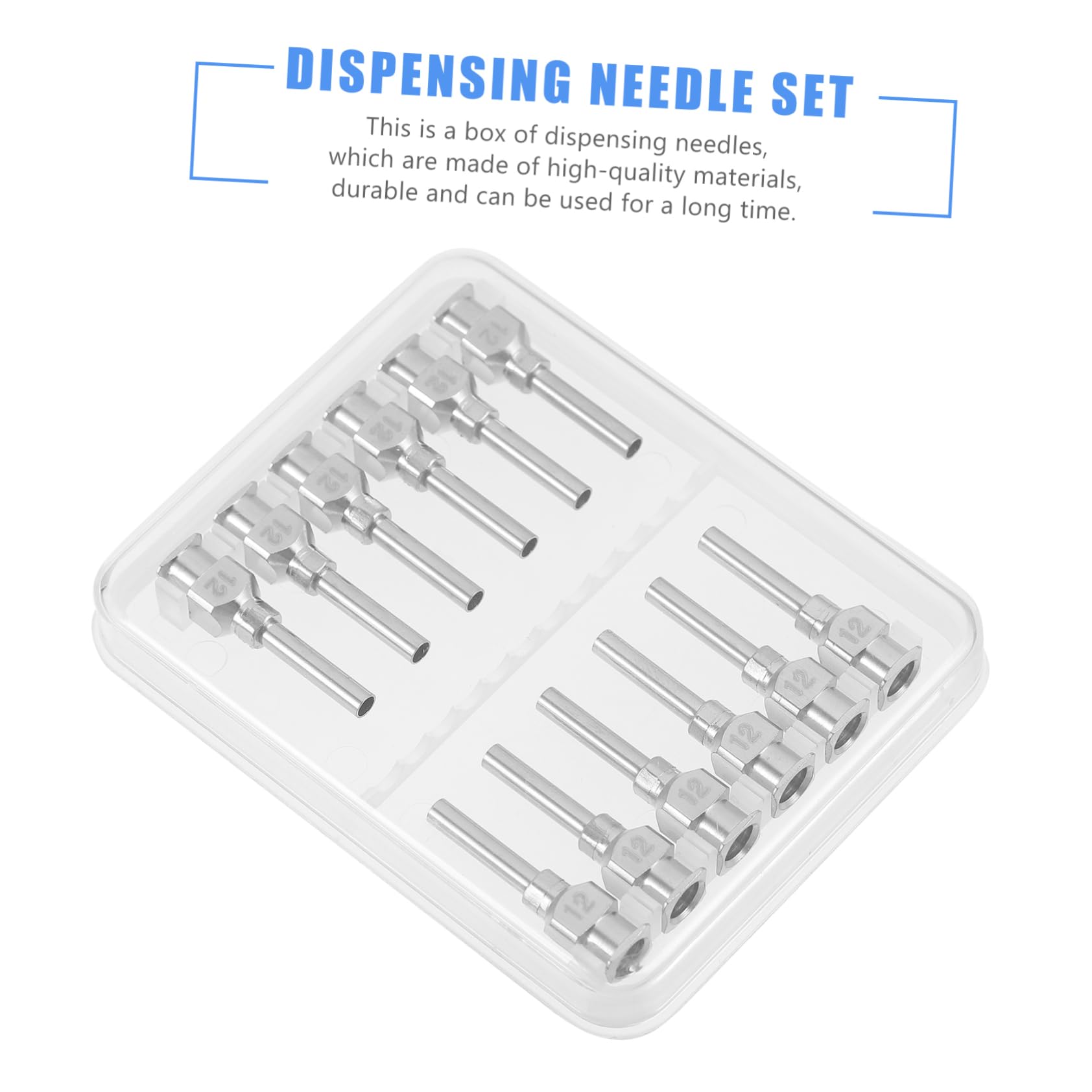 NAMOARLY 12pcs Stainless Steel Needles Tip Dispensing Needle Set Accurate Precisi