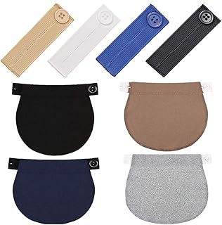 8 pezzi pantaloni elastici premaman estensori regolabile cintura Extender denim Taglia unica