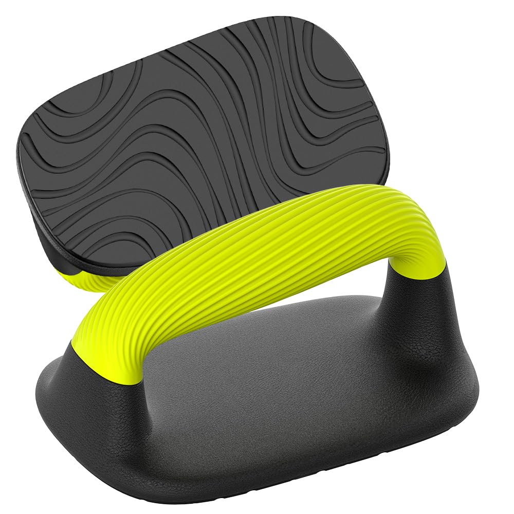 Push Up Bars, Ergonomic Press Up Handles for Floor Strength Training, Non-Slip Pushups Bars with Soft Grip, Push Up Stands for Home Gym fitness, Neon Green