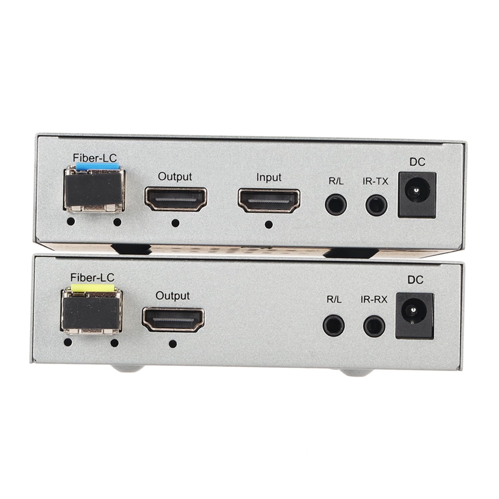 Extensor HDMI de Fibra Óptica 4K - Transceptor Óptico de Video HDMI KVM 20KM - Compatible con Todos los Sistemas (Enchufe de la UE) Garantizar el Mejor Rendimiento