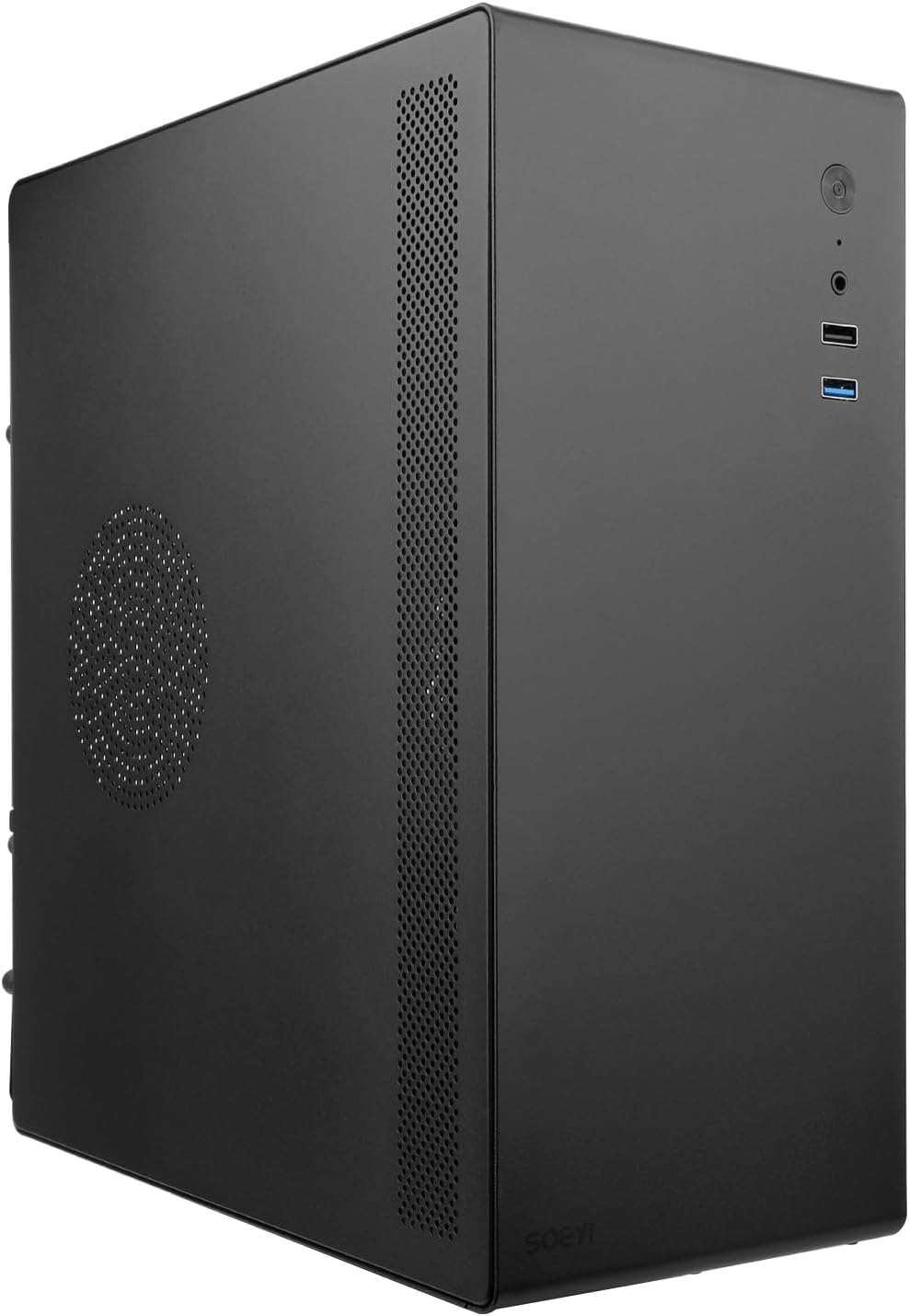 Iesooy Micro ATX Case, Mini PC ITX Desktop Computer Case MATX Case Support Micro ATX/ITX Mini PC case with USB3.0, Support 3.5'' HDD