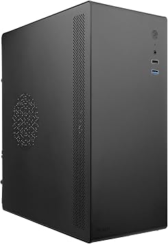 Iesooy Micro ATX Case, Mini PC ITX Desktop Computer Case MATX Case Support Micro ATX/ITX Mini PC case with USB3.0, Support 3.5 HDD