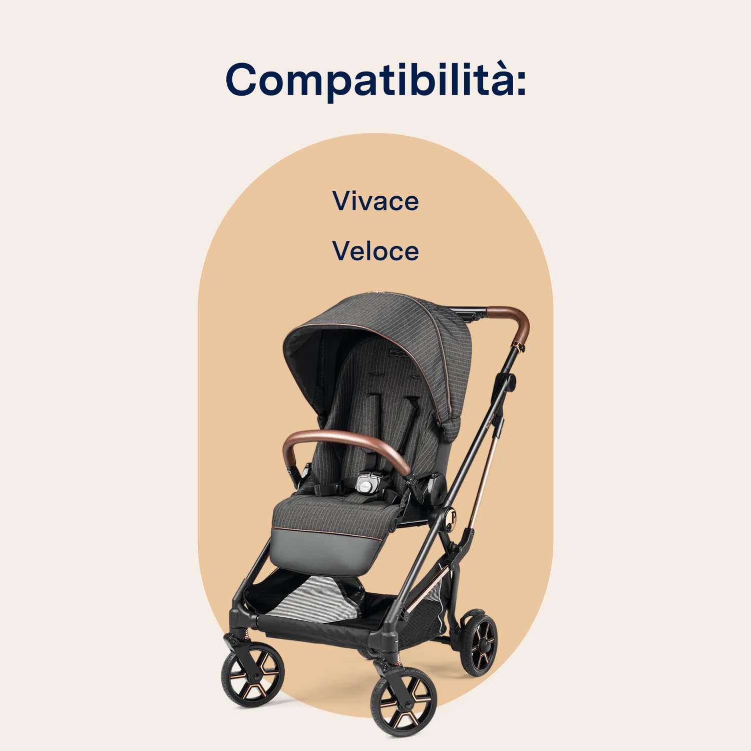 PEG Child Tray Veloce/Vivace - Vassoio Portabibite e Porta Merenda - Compatibile con Passeggini Veloce e Vivace di Peg
