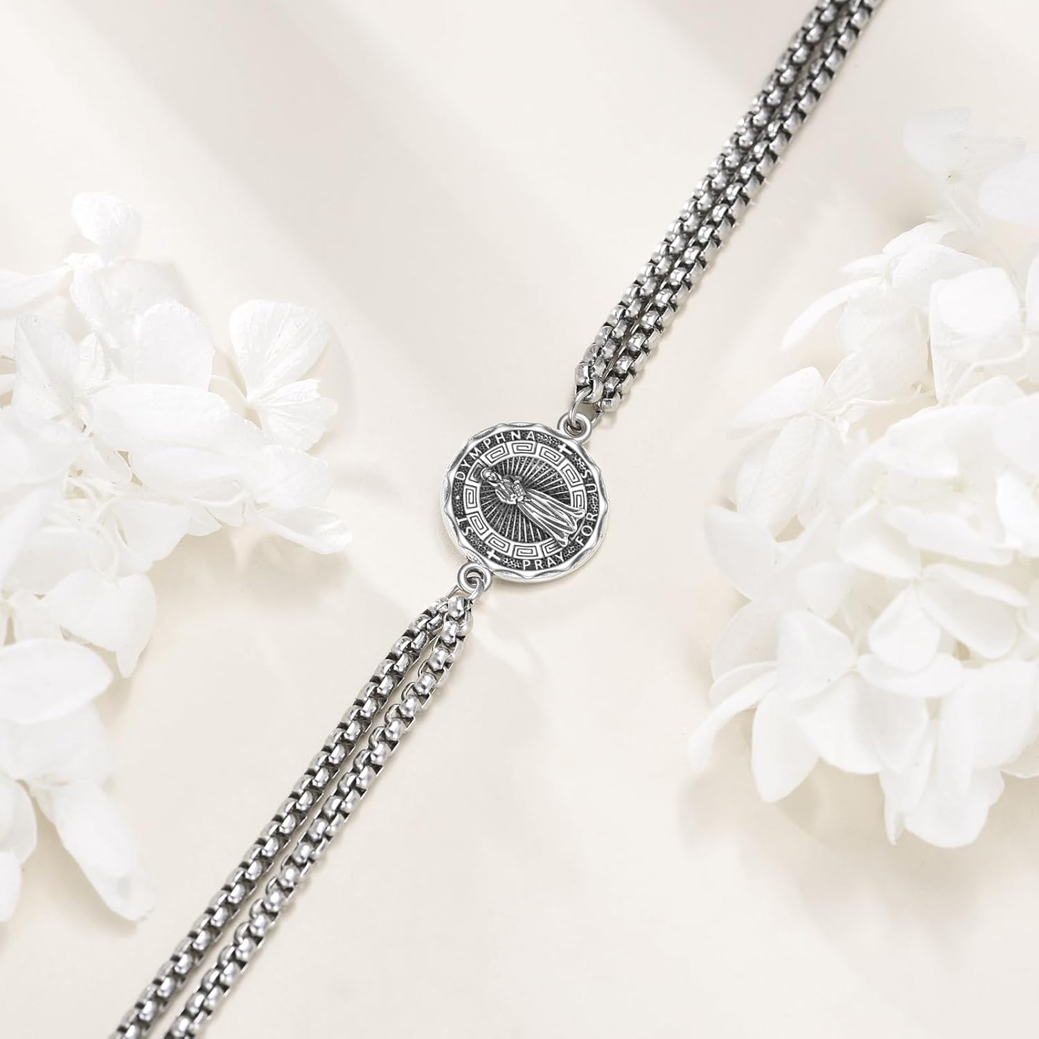 YFN Patron Saint Bracelet Sterling Silver Religious Protector Bracelet Jewelry Gift for Women Men - Image 3
