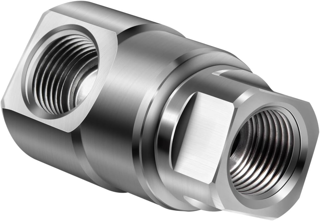 3/4 Inch FXF Heavy Duty Hose Reel Swivel with Grease Zerk - Hose Reel Parts Fitting for Multi-Use Scenarios - Ideal for Home and Industrial Steel Hose Reels - Genuine Super Swivel