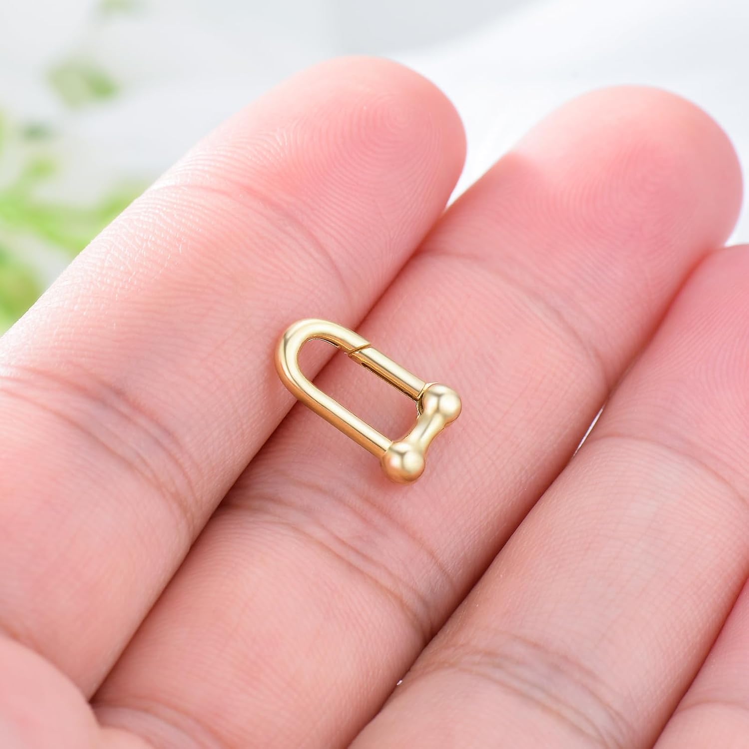 10K Gold Jewelry Clasp Necklace Extender Clasp Bracelet Extension Connector for DIY Necklace Bracelet Anklet Jewelry Making (Style 3)