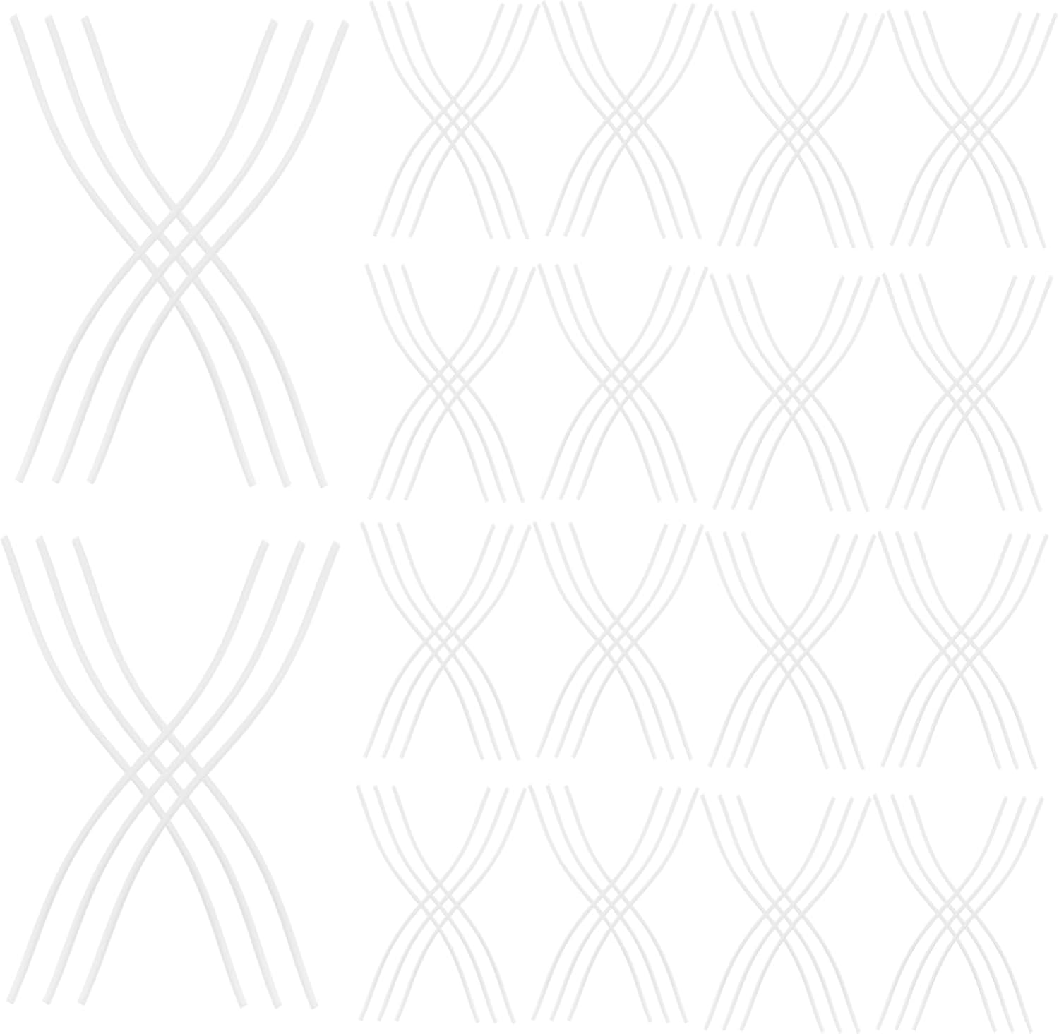 Luxshiny 100Pcs Curved Aroma Sticks for Essential Oil Diffusers Fiber Diffuser Rods for Home Decor Oil Absorption Even Scent Distribution for Living Room Bedroom