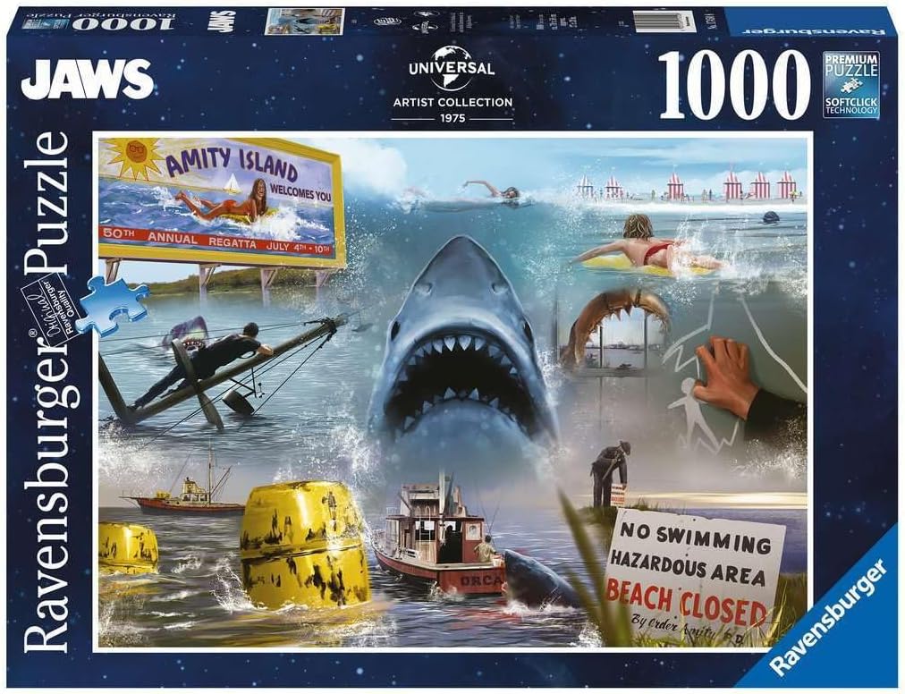 Ravensburger Universal Vault Collection Jaws 1000 Piece Jigsaw Puzzles for Adults and Kids Age 12 Years Up