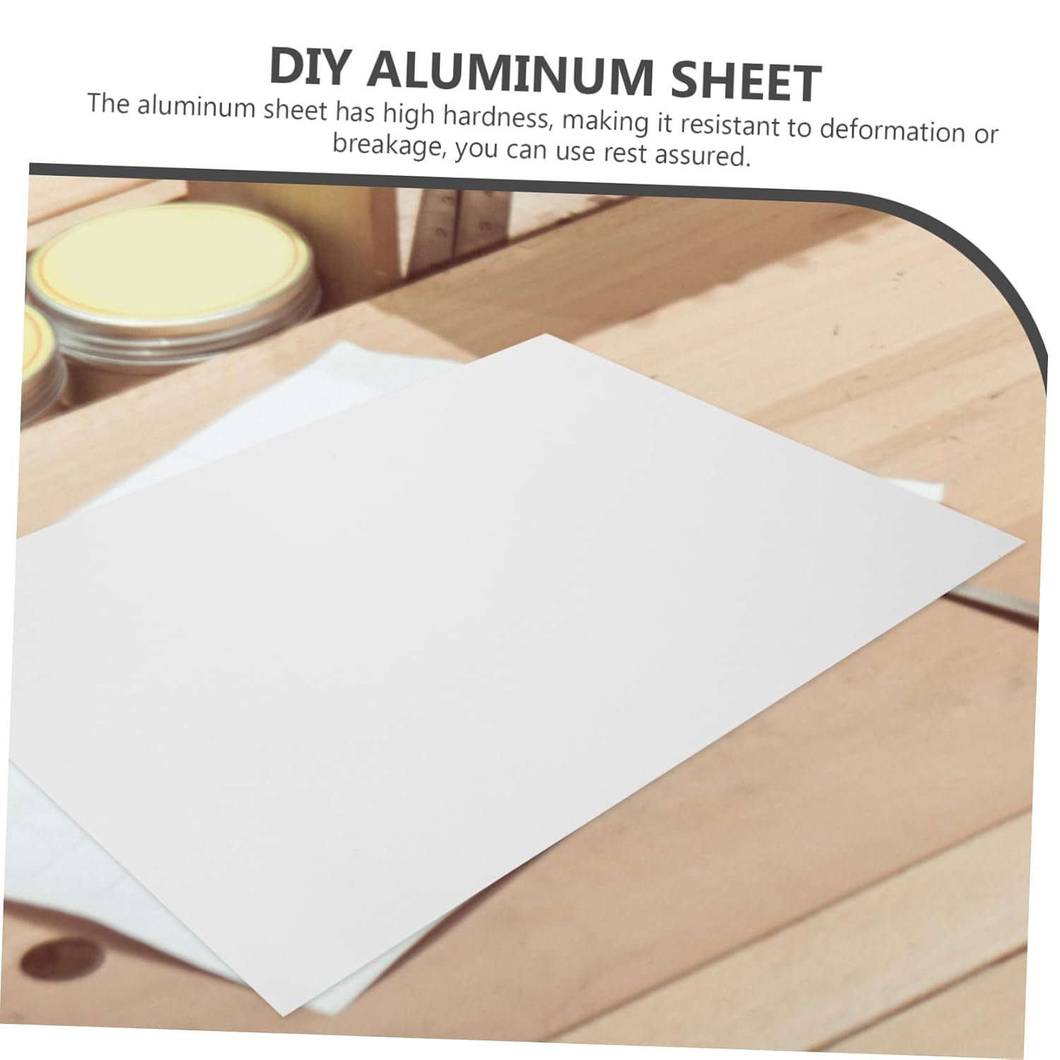 jojofuny 2pcs Aluminum Sheet for DIY Projects Metal Plate Crafting Aluminum Plate Smooth