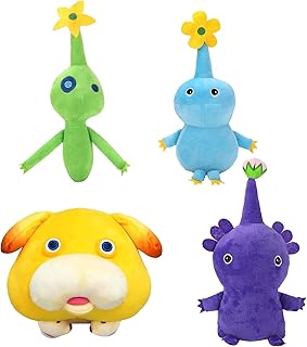 4 PCS Pikmin Plush, 2023 New Pikmin Plush Toy Stuffed Animal PlushieDoll Toys Collectible Gifts for Kids Fans Birthday