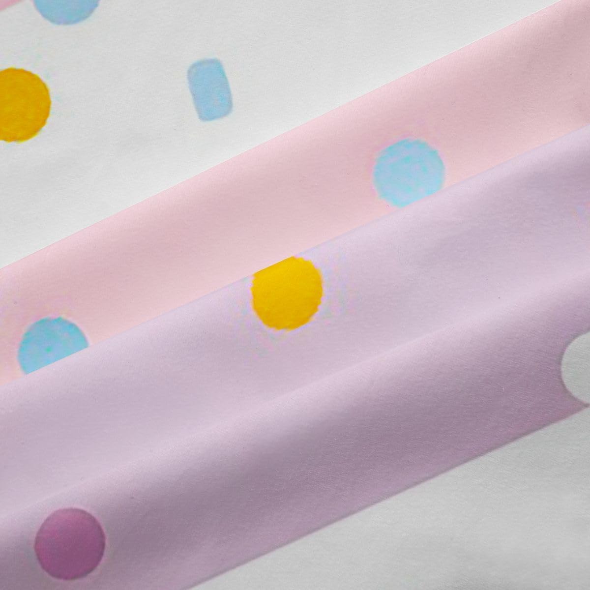 Rainbow Ice Cream Window Treatments Colorful Stripes Dots Grommet Top Bedroom Curtains for Kids Boys Girls Sweet Dessert Blackout Curtain 42x63 Inches 2 Panel Set for Living Room,Pink Yellow