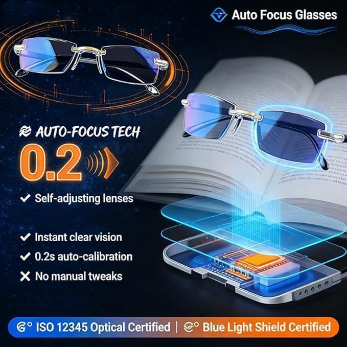 Auto Focus Glasses Self Adjusting,Vision SyncGlasses,:2027 Upgrade Blue Glasses for men and women (*2) — view 3
