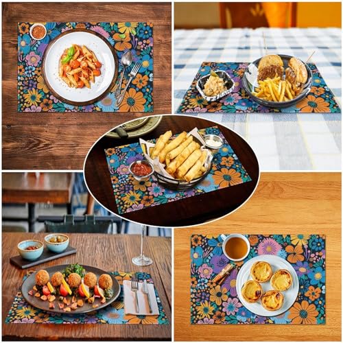 Set de table anti-chaleur et imperméable jaune en PVC pour préserver vos meubles - 6