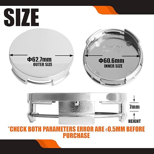 Miniatura 80 de TMS - Tapones centrales de rueda de 2.7 pulgadas para BMW Serie 3, 4, Serie 5, Serie X, Serires Z, Series 3613 6783 536, paquete de 4