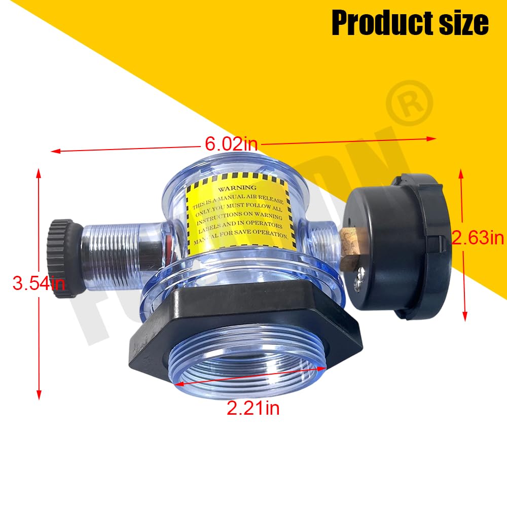 Gruppo valvola di sfogo aria manuale 273564 273564Z per filtro a sabbia per piscina e spa, compatibile con Pentair Triton II, Triton C, TR100C, TR140C, valvola di sfiato dell'aria di ricambio