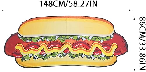 Miniatura 2 de Toalla de playa a prueba de arena de gran tamaño de 58.27 x 33.86 pulgadas, toallas de secado rápido para perros calientes para viajes, toallas de