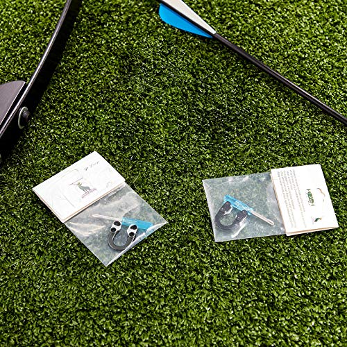 2 Sets Archery D Loop Compound Bow Metal U Nock D Ring Buckle Release Nocking Loop With Screwdrivers For Hunting Installation Accessories #TOP5