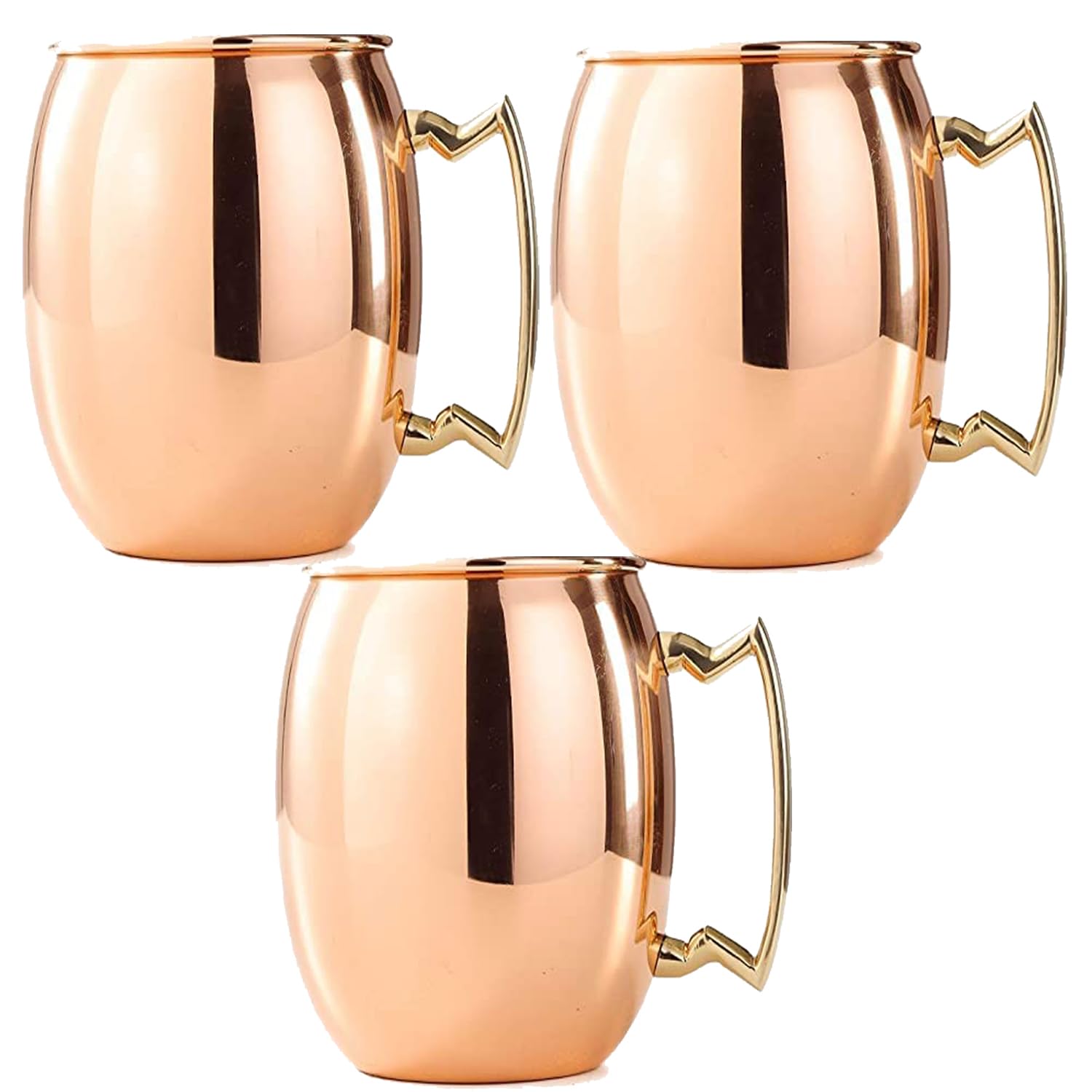 Tasses en cuivre avec poignée en laiton pour vos soirées cocktails et Moscow Mule