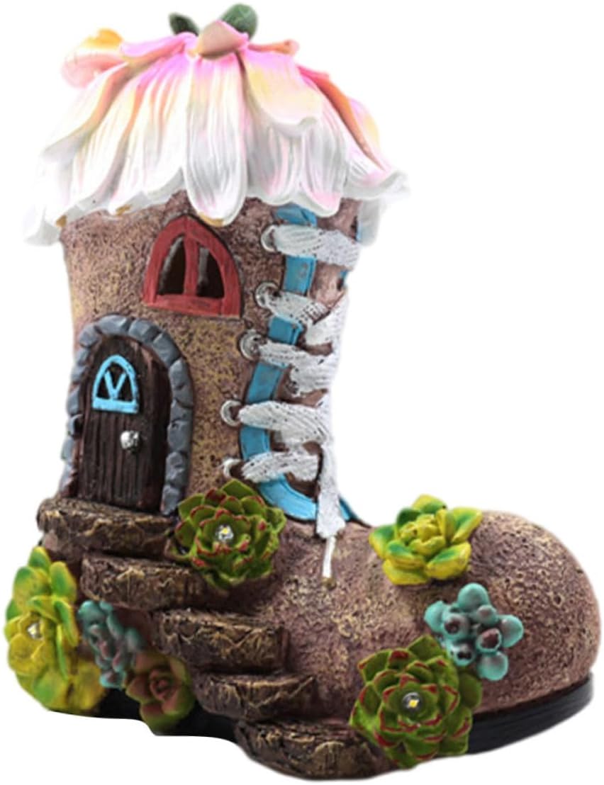 Fairy Garden Shoe House Cottage Decoration 