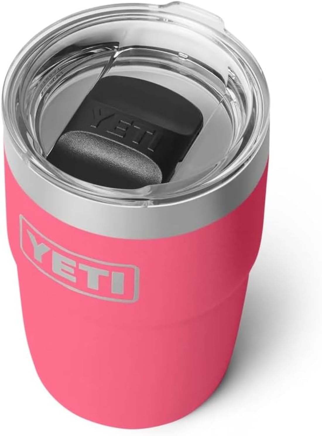 YETI Rambler 8 oz (236 ml) Stackable Cup with Durasip Ceramic Lining, Stainless Steel Vacuum Insulated Coffee Cup with Removable Magslider Lid, Tropical Pink