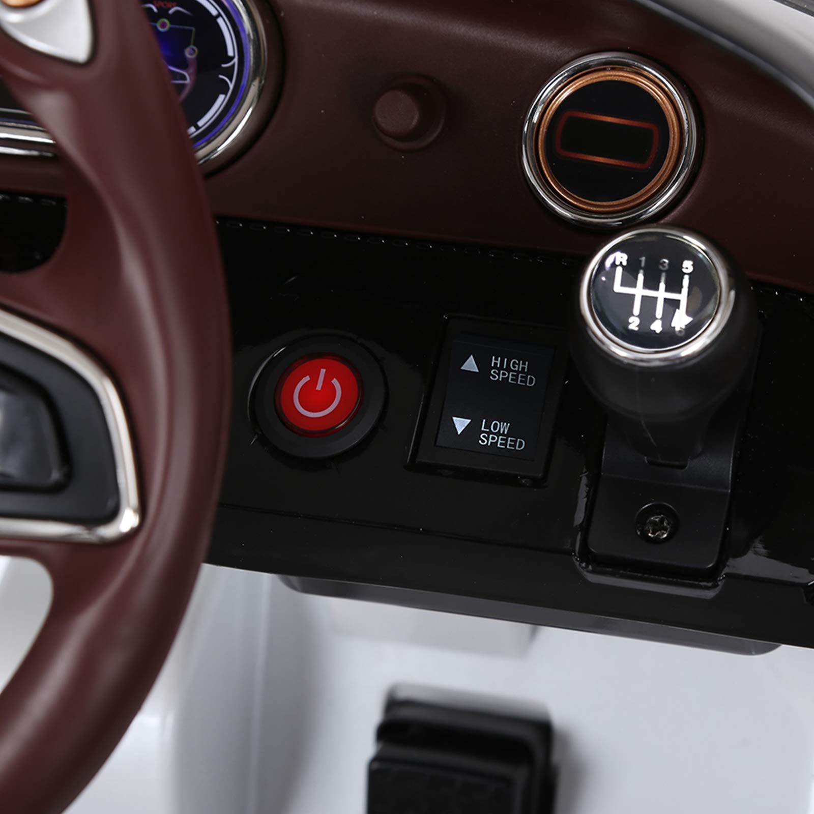 HOMCOM Kinder Elektroauto Bentley GT Lizenziert 108 x 60 x 43 cm Weiß | Elektrisch Kinderauto, 2,4G-Fernbedienung, MP3, Musik, Hupe, LED-Leuchten, Elektroauto Kinderfahrzeug, für 3-5 Jahre